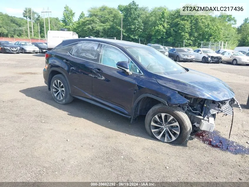 2020 Lexus Rx 350 VIN: 2T2AZMDAXLC217436 Lot: 39682292