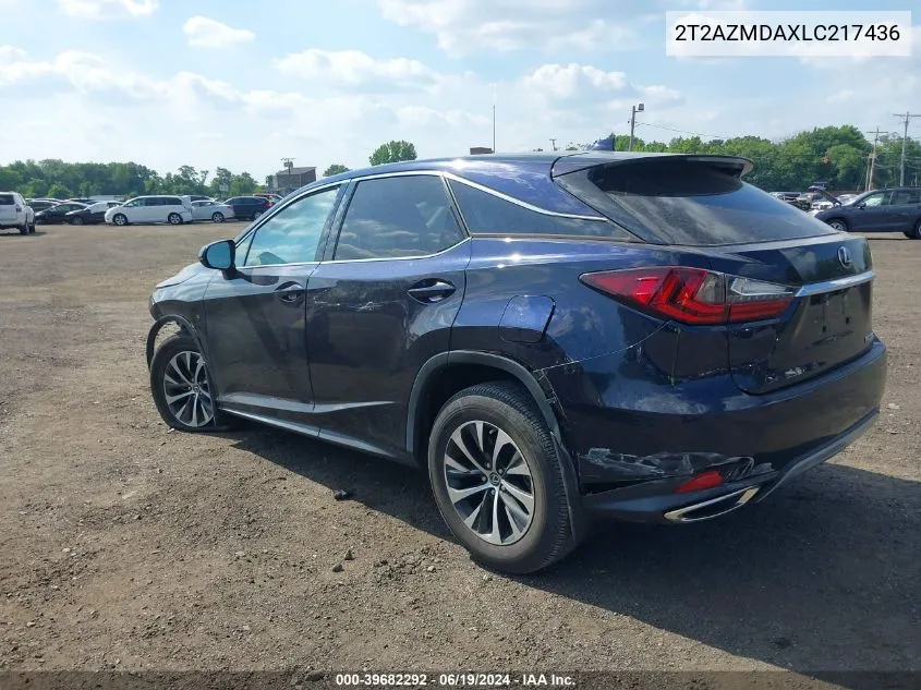 2020 Lexus Rx 350 VIN: 2T2AZMDAXLC217436 Lot: 39682292