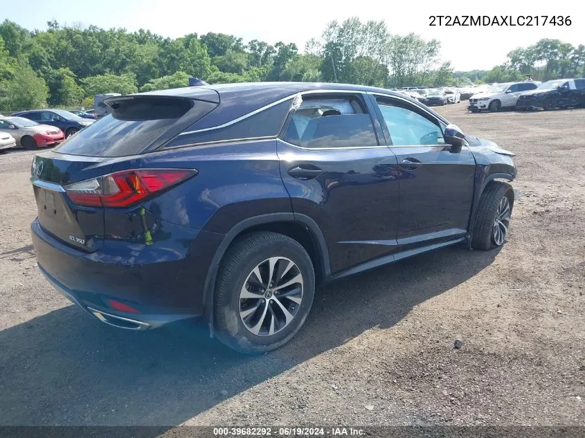 2020 Lexus Rx 350 VIN: 2T2AZMDAXLC217436 Lot: 39682292