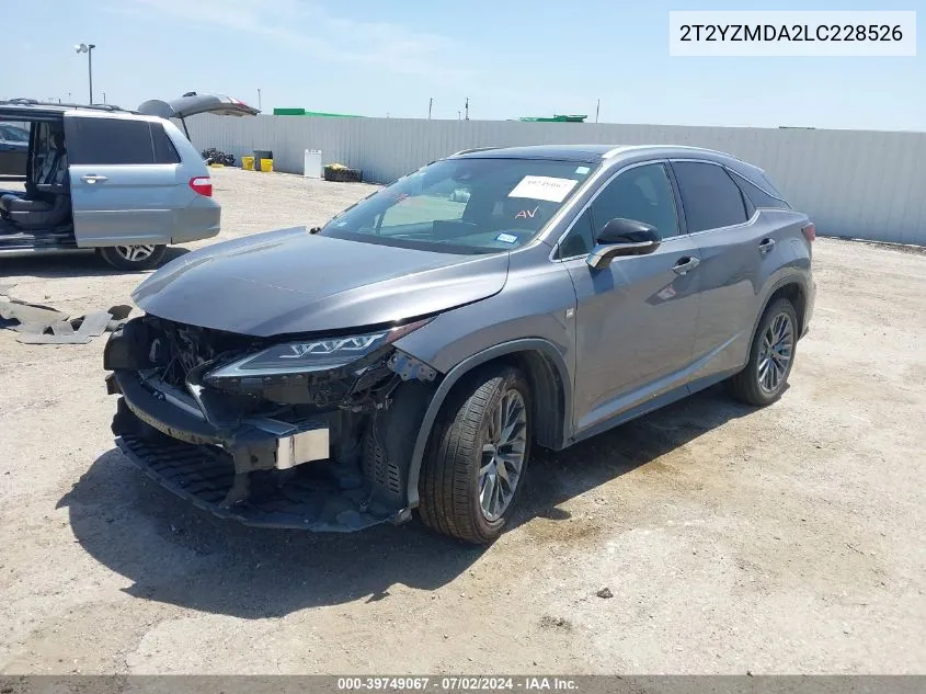 2020 Lexus Rx 350 F Sport Performance VIN: 2T2YZMDA2LC228526 Lot: 39749067