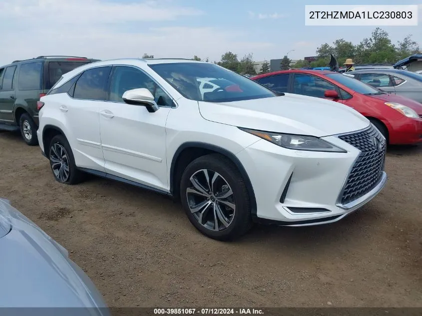 2020 Lexus Rx 350 VIN: 2T2HZMDA1LC230803 Lot: 39851067