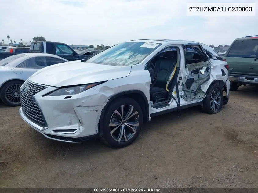 2020 Lexus Rx 350 VIN: 2T2HZMDA1LC230803 Lot: 39851067