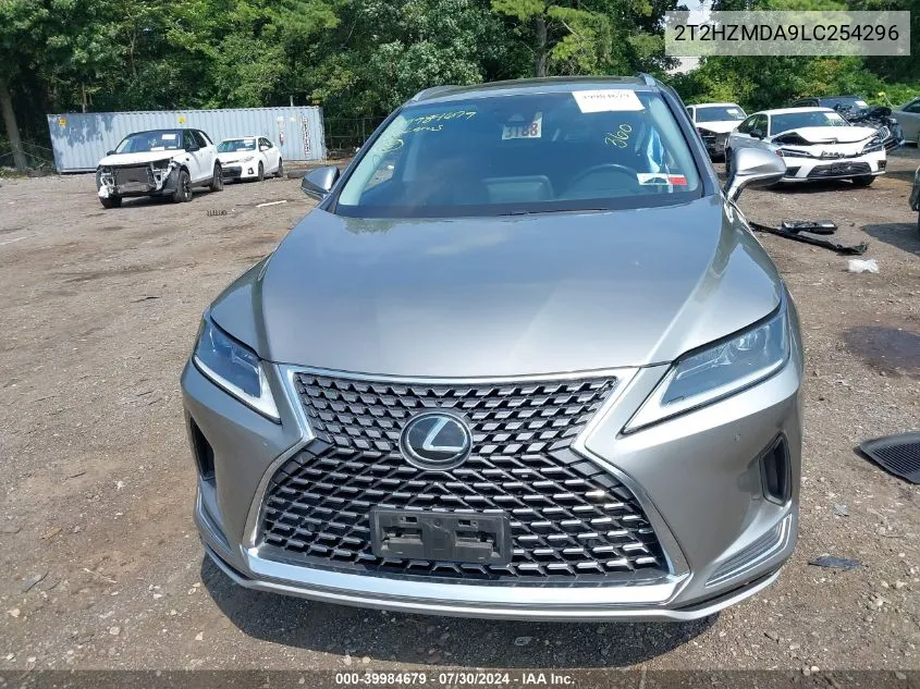 2020 Lexus Rx 350 VIN: 2T2HZMDA9LC254296 Lot: 39984679