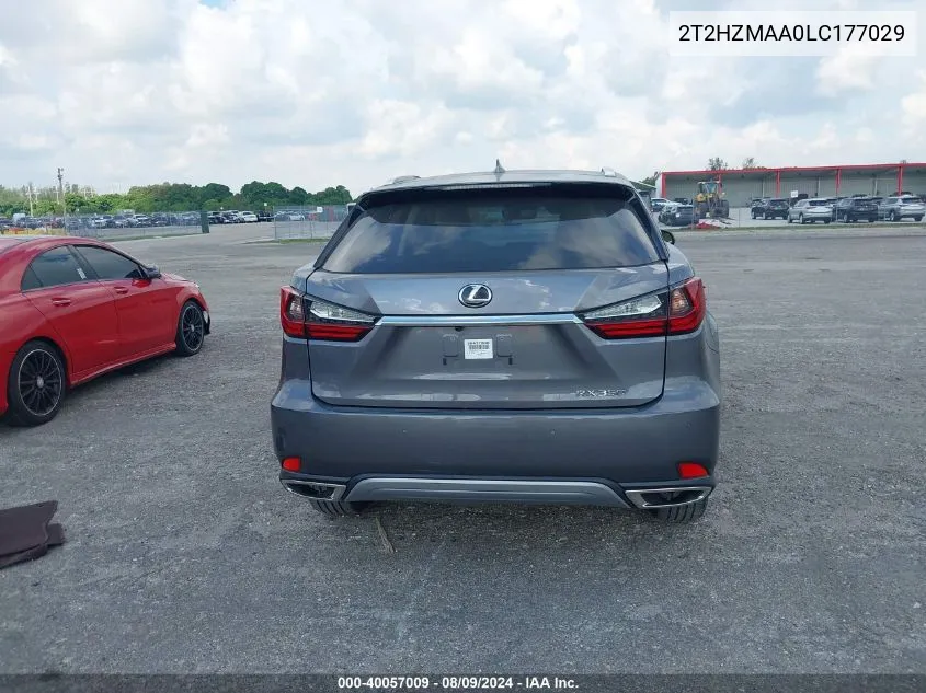 2020 Lexus Rx 350 VIN: 2T2HZMAA0LC177029 Lot: 40057009