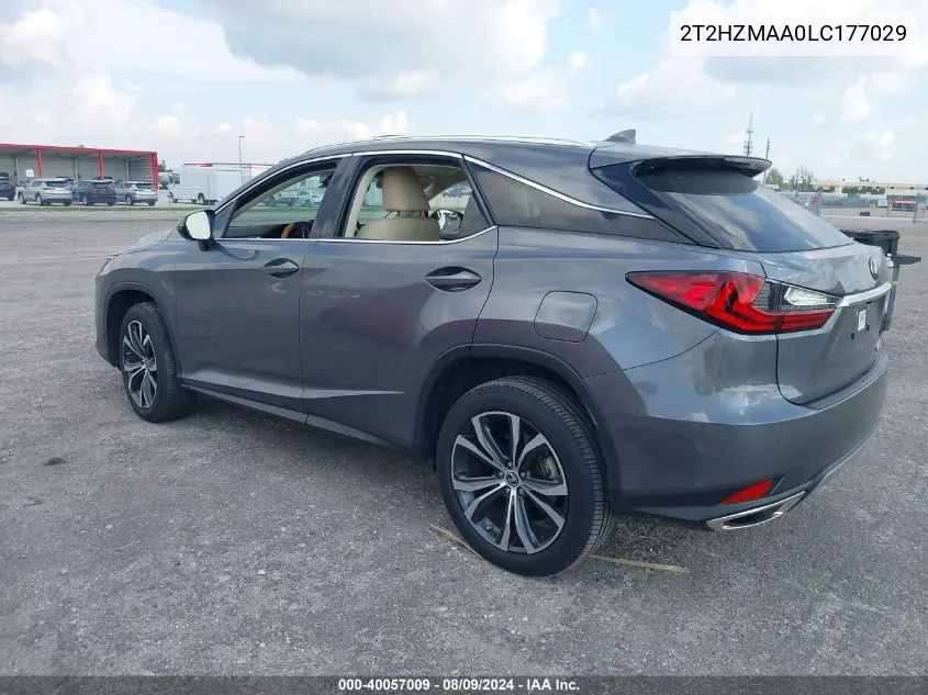 2020 Lexus Rx 350 VIN: 2T2HZMAA0LC177029 Lot: 40057009