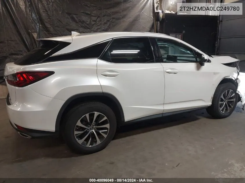 2020 Lexus Rx 350 VIN: 2T2HZMDA0LC249780 Lot: 40096049