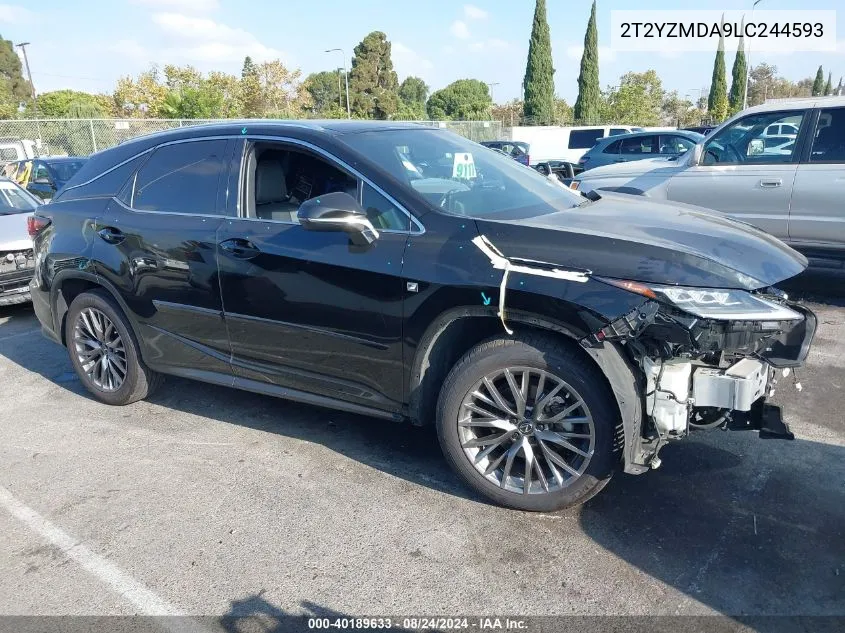 2020 Lexus Rx 350 F Sport Performance VIN: 2T2YZMDA9LC244593 Lot: 40189633