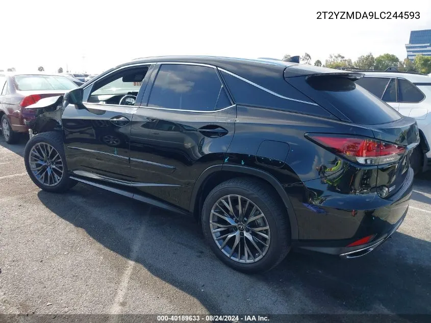 2020 Lexus Rx 350 F Sport Performance VIN: 2T2YZMDA9LC244593 Lot: 40189633