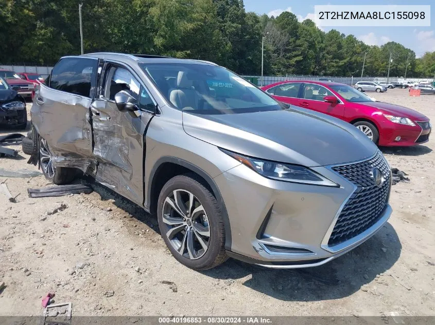 2020 Lexus Rx 350 VIN: 2T2HZMAA8LC155098 Lot: 40196853