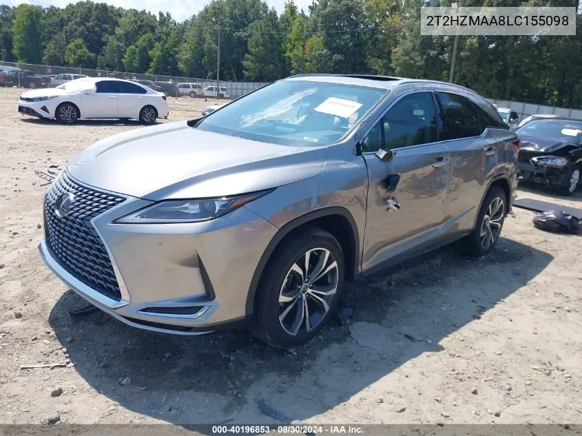 2020 Lexus Rx 350 VIN: 2T2HZMAA8LC155098 Lot: 40196853