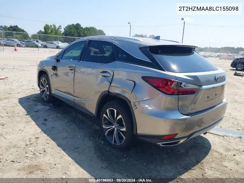 2020 Lexus Rx 350 VIN: 2T2HZMAA8LC155098 Lot: 40196853