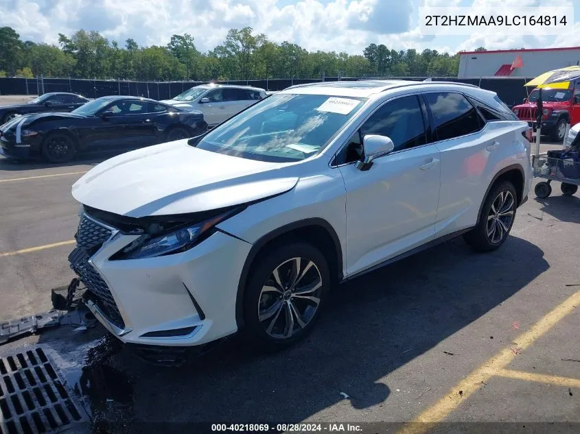 2020 Lexus Rx 350 VIN: 2T2HZMAA9LC164814 Lot: 40218069