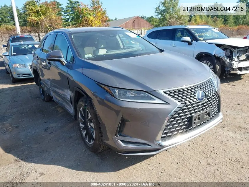 2020 Lexus Rx 450H VIN: 2T2HGMDA5LC047216 Lot: 40241851