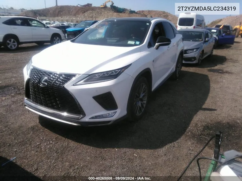 2020 Lexus Rx 350 F Sport Performance VIN: 2T2YZMDA5LC234319 Lot: 40265008