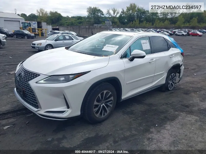 2T2HZMDA0LC234597 2020 Lexus Rx 350