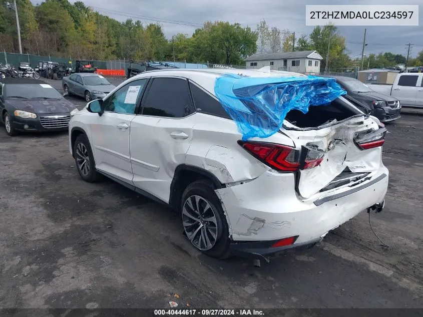 2T2HZMDA0LC234597 2020 Lexus Rx 350