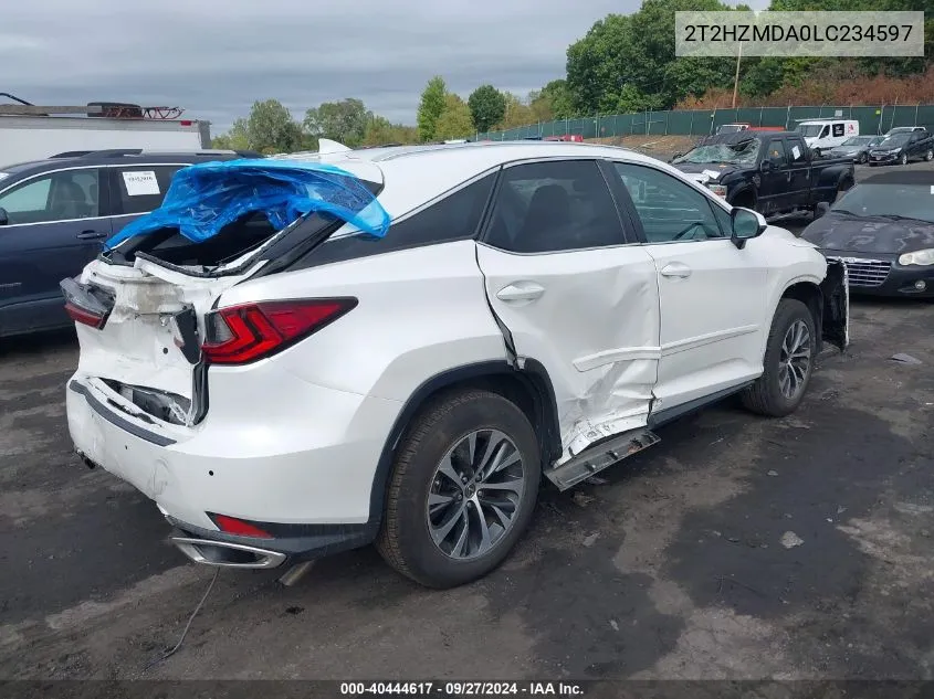 2020 Lexus Rx 350 VIN: 2T2HZMDA0LC234597 Lot: 40444617