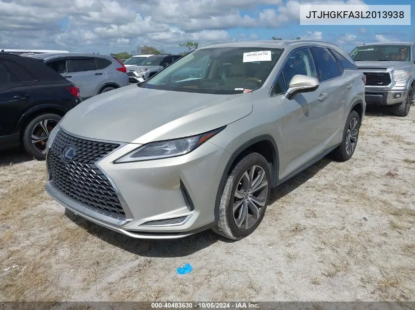 2020 Lexus Rx 450H L VIN: JTJHGKFA3L2013938 Lot: 40483630