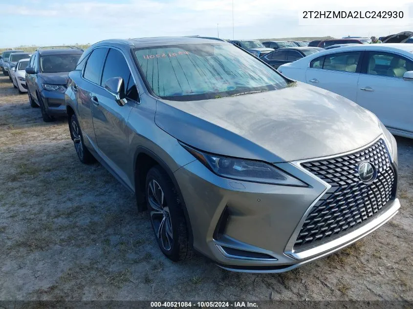 2020 Lexus Rx 350 VIN: 2T2HZMDA2LC242930 Lot: 40521084