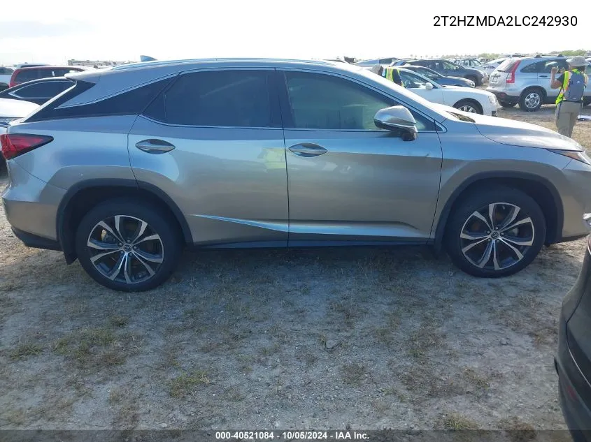 2020 Lexus Rx 350 VIN: 2T2HZMDA2LC242930 Lot: 40521084