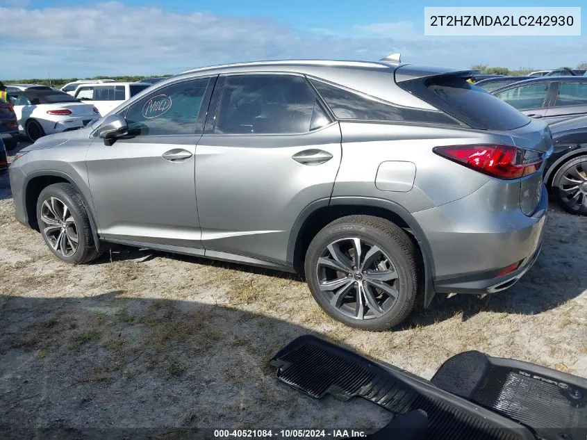 2020 Lexus Rx 350 VIN: 2T2HZMDA2LC242930 Lot: 40521084