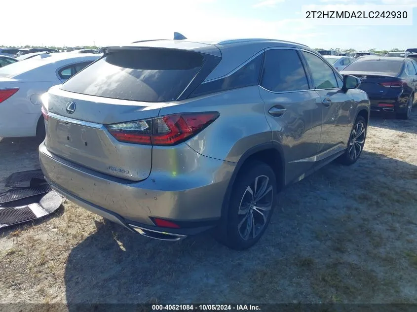 2020 Lexus Rx 350 VIN: 2T2HZMDA2LC242930 Lot: 40521084