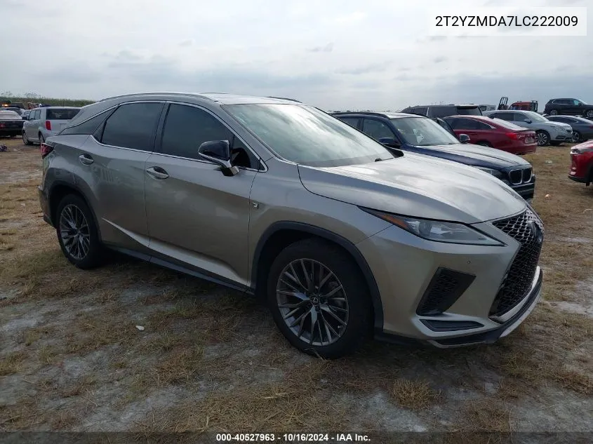 2020 Lexus Rx 350 F Sport Performance VIN: 2T2YZMDA7LC222009 Lot: 40527963