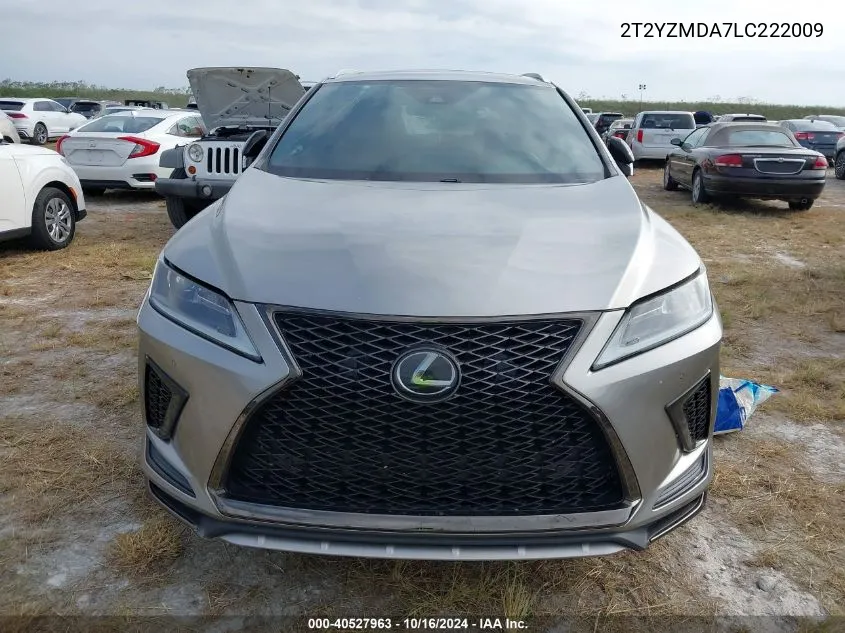 2020 Lexus Rx 350 F Sport Performance VIN: 2T2YZMDA7LC222009 Lot: 40527963