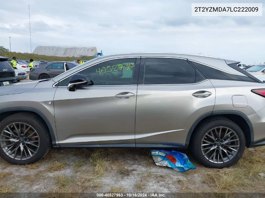 2020 Lexus Rx 350 F Sport Performance VIN: 2T2YZMDA7LC222009 Lot: 40527963