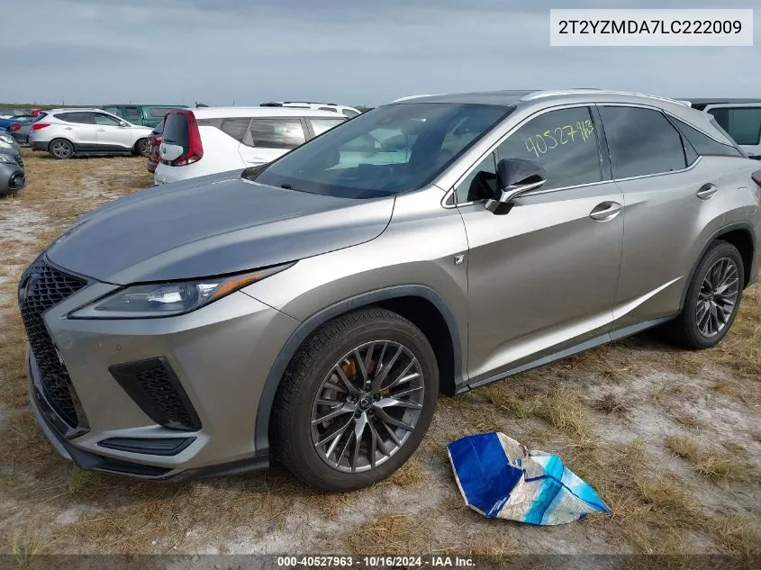 2020 Lexus Rx 350 F Sport Performance VIN: 2T2YZMDA7LC222009 Lot: 40527963