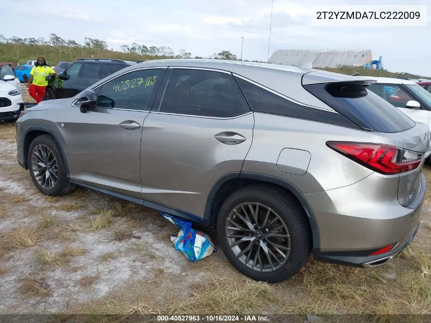 2020 Lexus Rx 350 F Sport Performance VIN: 2T2YZMDA7LC222009 Lot: 40527963