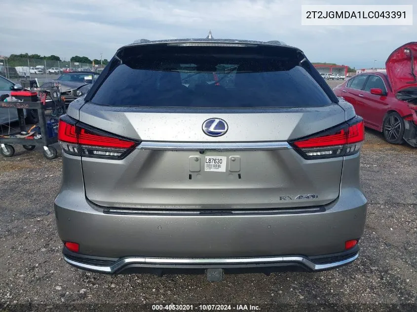 2020 Lexus Rx 450H VIN: 2T2JGMDA1LC043391 Lot: 40530201