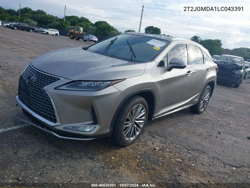 2020 Lexus Rx 450H VIN: 2T2JGMDA1LC043391 Lot: 40530201