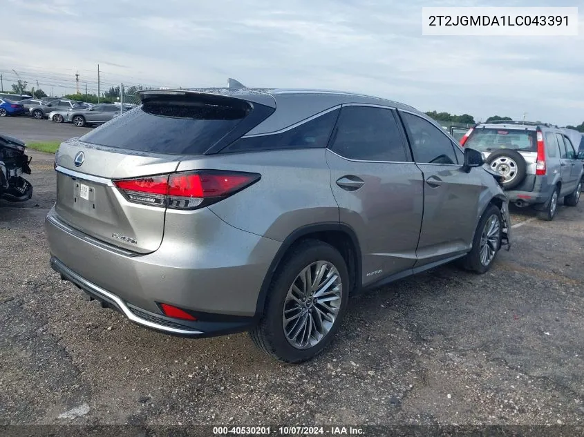 2020 Lexus Rx 450H VIN: 2T2JGMDA1LC043391 Lot: 40530201