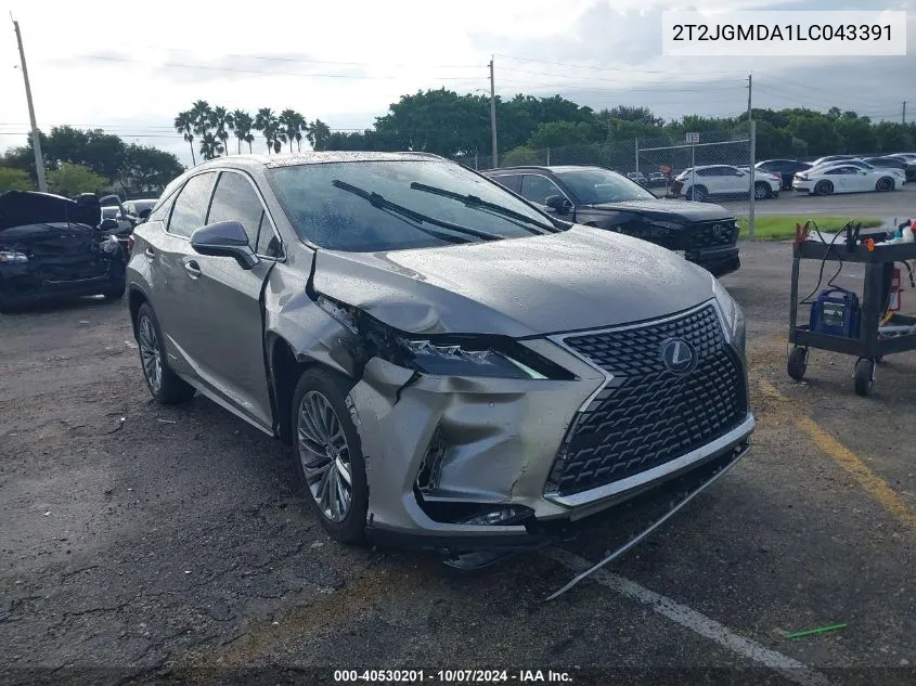 2020 Lexus Rx 450H VIN: 2T2JGMDA1LC043391 Lot: 40530201