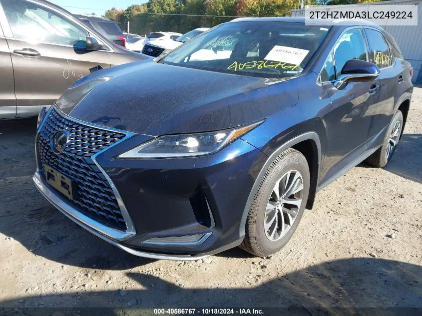 2020 Lexus Rx 350 VIN: 2T2HZMDA3LC249224 Lot: 40586767