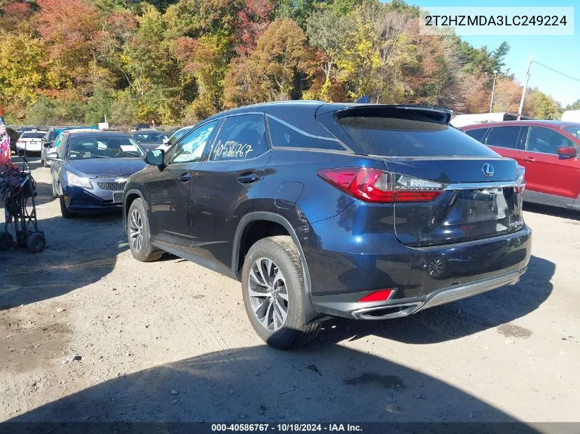 2020 Lexus Rx 350 VIN: 2T2HZMDA3LC249224 Lot: 40586767