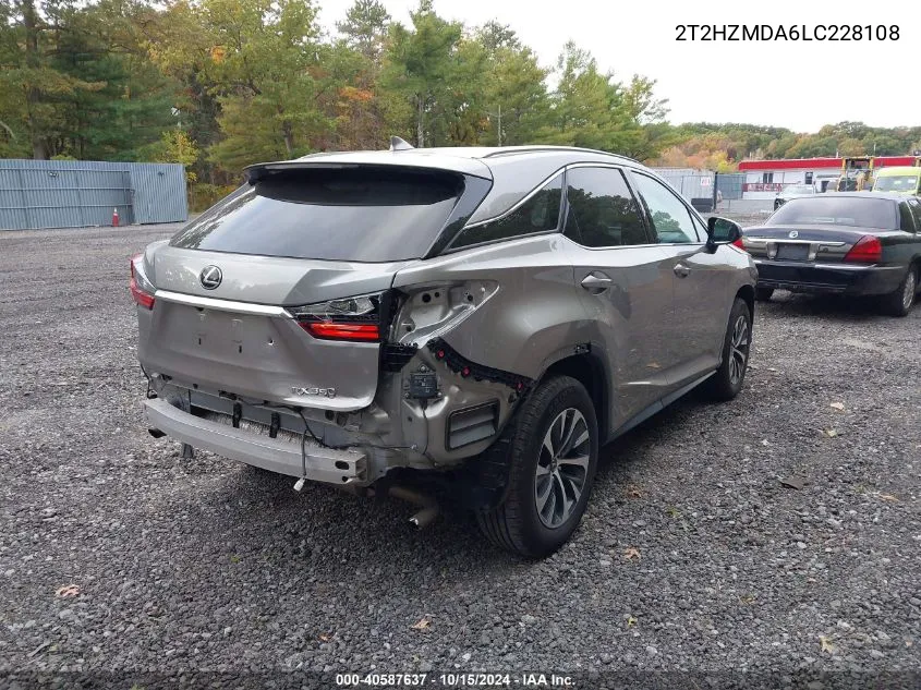 2020 Lexus Rx 350 VIN: 2T2HZMDA6LC228108 Lot: 40587637