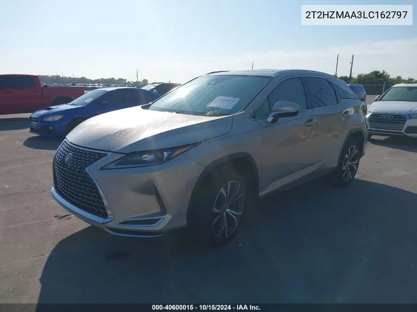 2020 Lexus Rx 350 VIN: 2T2HZMAA3LC162797 Lot: 40600015