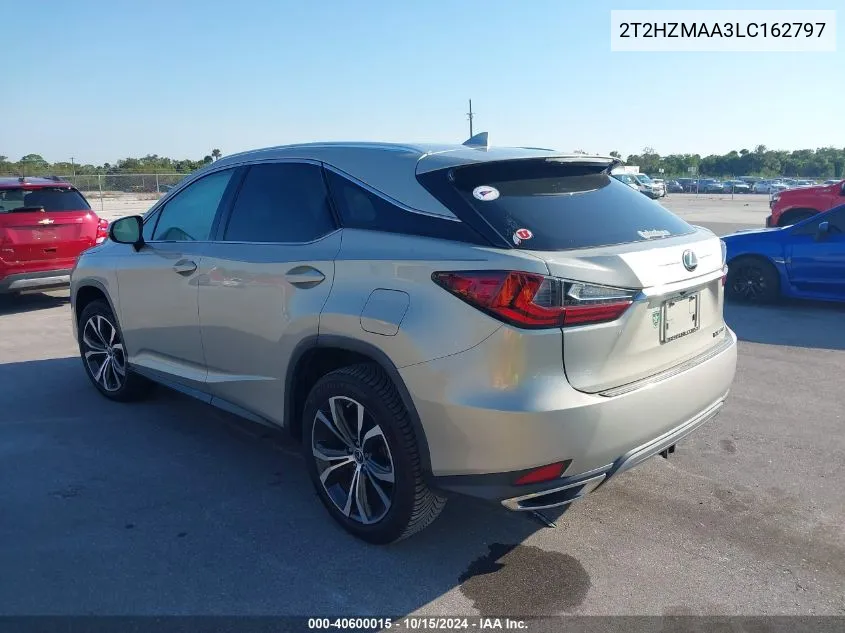 2020 Lexus Rx 350 VIN: 2T2HZMAA3LC162797 Lot: 40600015