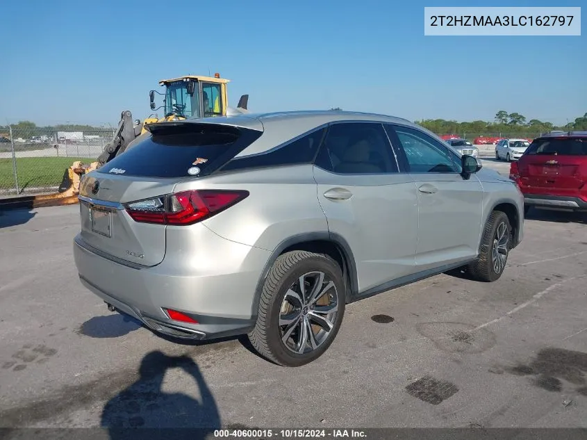 2020 Lexus Rx 350 VIN: 2T2HZMAA3LC162797 Lot: 40600015