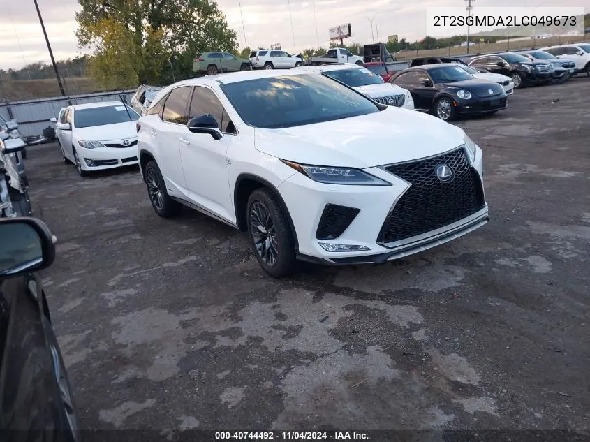 2020 Lexus Rx 450H F Sport VIN: 2T2SGMDA2LC049673 Lot: 40744492