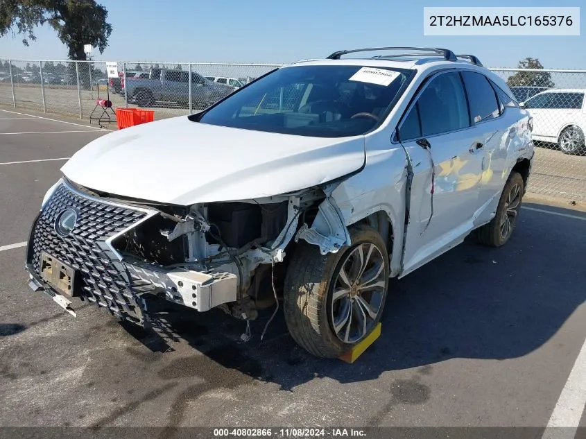 2020 Lexus Rx 350 VIN: 2T2HZMAA5LC165376 Lot: 40802866