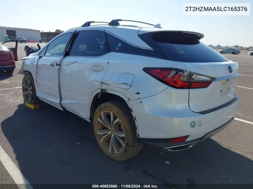 2020 Lexus Rx 350 VIN: 2T2HZMAA5LC165376 Lot: 40802866