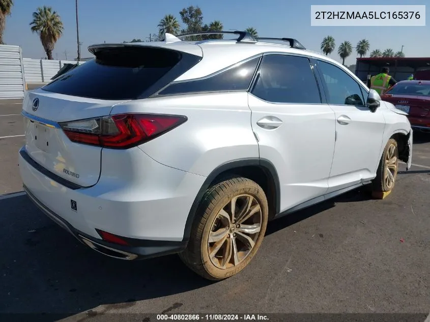 2020 Lexus Rx 350 VIN: 2T2HZMAA5LC165376 Lot: 40802866