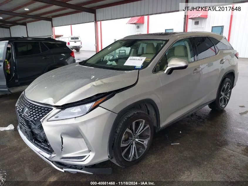 2020 Lexus Rx 350 L VIN: JTJHZKEA9L2017648 Lot: 40881468