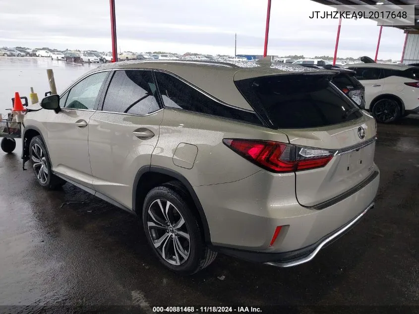 2020 Lexus Rx 350 L VIN: JTJHZKEA9L2017648 Lot: 40881468