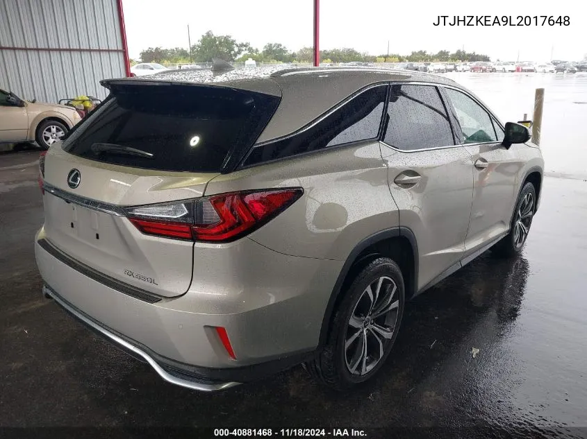 2020 Lexus Rx 350 L VIN: JTJHZKEA9L2017648 Lot: 40881468