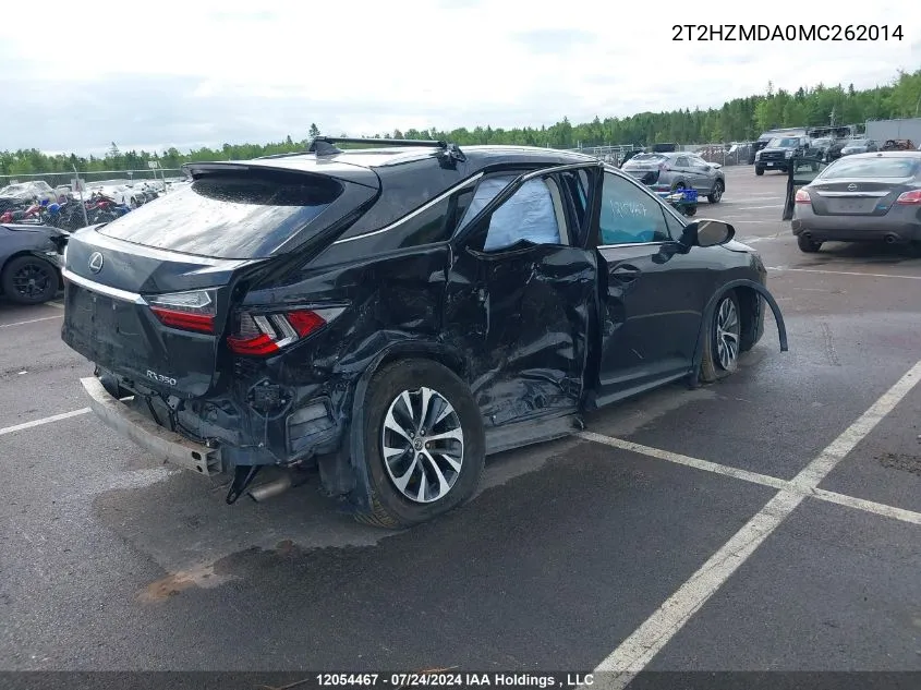 2021 Lexus Rx 350 VIN: 2T2HZMDA0MC262014 Lot: 12054467