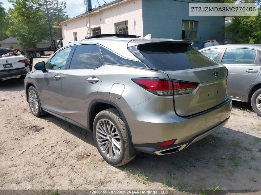 2021 Lexus Rx 350 Base/350 Premium/350 Premium Plus/350 Luxury/350 F-Sport VIN: 2T2JZMDA8MC276406 Lot: 12056155